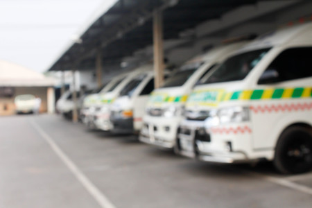 Blurred emergency Carの写真素材