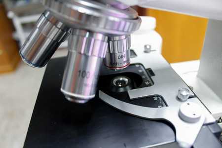 Microscope at laboratory