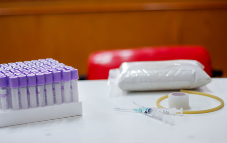 Equipment for the patient's blood.