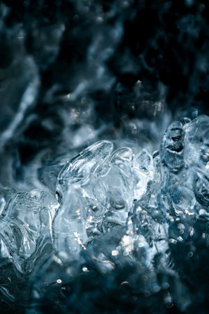 abstract background of ice and water. macro. close-upの写真素材