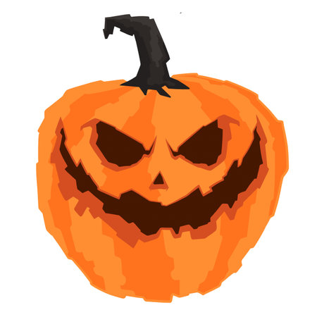 Halloween pumpkin isolated on white background. Vector illustration. Eps 10.のイラスト素材
