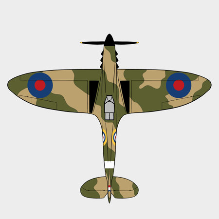 Military fighter aircraft isolated on white background. Vector illustration in flat style.のイラスト素材