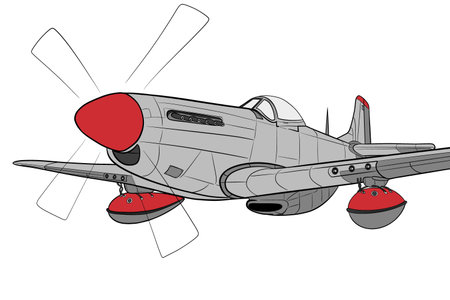 Illustration of ww2 plane vectorのイラスト素材
