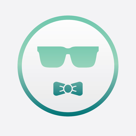 Sunglasses and Bow Iconのイラスト素材