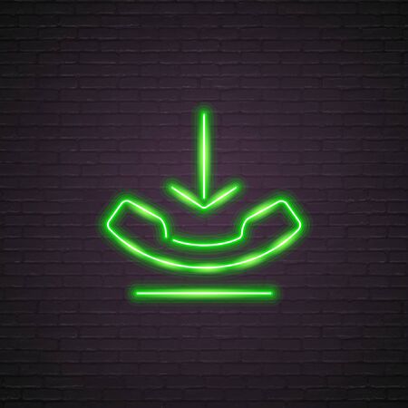 All Phone Neon Light Glowing Green Light Brightのイラスト素材