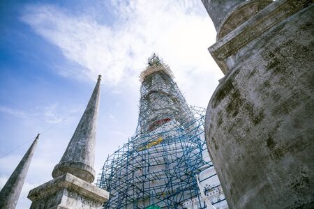 The pagoda was renovatedの写真素材