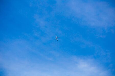airplane in the skyの写真素材