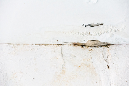 Cracks, dirt and moisture on the ceiling.の写真素材