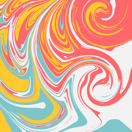 Colorful abstrack background, orange yellow and light blue color in liquify style.の写真素材