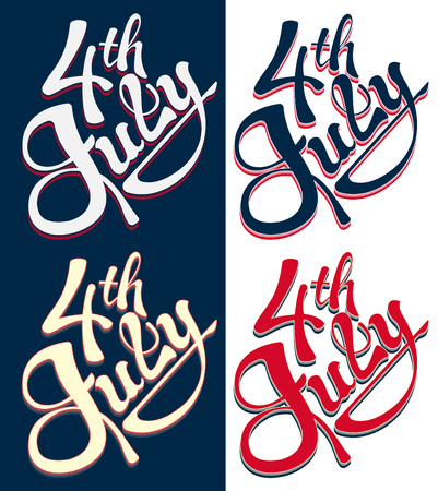 happy celebration 4th july independence america patriotic holiday dayのイラスト素材