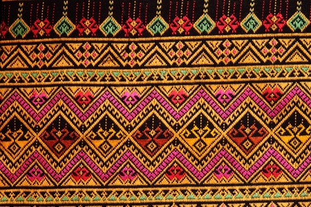 Thai folk textileの写真素材