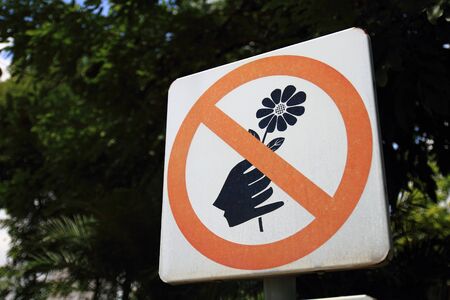 No pick flower signの写真素材