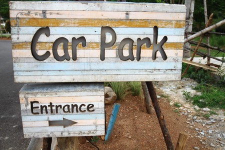 sign car park entranceの写真素材