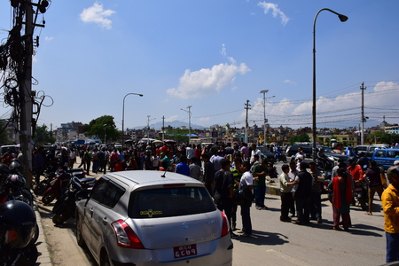 Kathmandu Nepal  May 12 2015 : Panic people after earthquake disaster