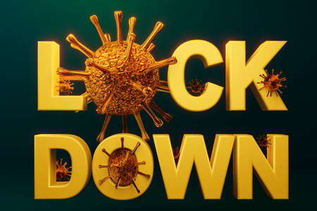 Stop covid-19 virus, 3d rendering illustration.の写真素材