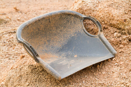 Plastic buckets used for the removal, or soil for agriculture.の写真素材