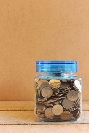 money in the glass