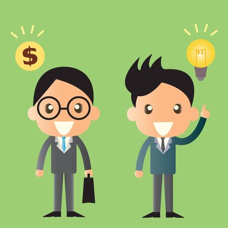 Business men vector cartoon illustrationのイラスト素材