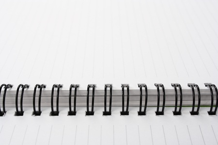 blank notebook on white paper