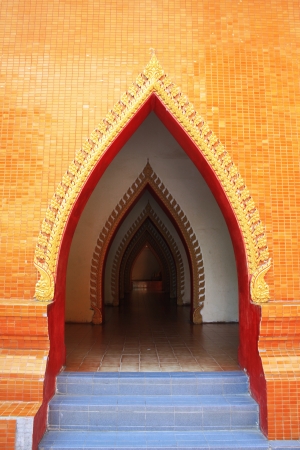 Arch door in Templeの写真素材