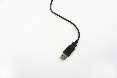 USB cable on white background