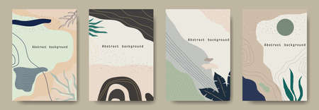 Modern abstract vector backgrounds.minimal trendy style. various shapes set up design templates good...
