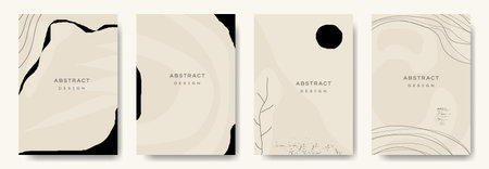 Modern abstract vector backgrounds.minimal trendy style. various shapes set up design templates good...