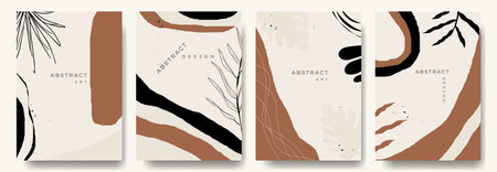 Modern abstract vector backgrounds.minimal trendy style. various shapes set up design templates good...