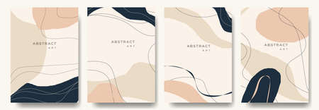 Modern abstract vector backgrounds.minimal trendy style. various shapes set up design templates good...