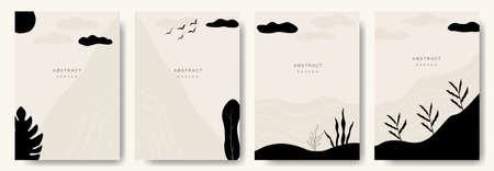 Modern abstract vector backgrounds.minimal trendy style. various shapes set up design templates good...