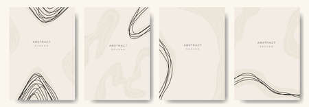Modern abstract vector backgrounds.minimal trendy style. various shapes set up design templates good...
