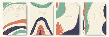 Modern abstract vector backgrounds.minimal trendy style. various shapes set up design templates good for background  card greeting wallpaper brochure flier invitation and other. vector illustrationのイラスト素材