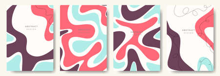 Modern abstract vector backgrounds.minimal trendy style. various shapes set up design templates good...