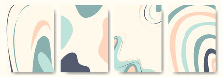 Modern abstract vector backgrounds.minimal trendy style. various shapes set up design templates good...