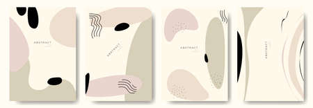 Modern abstract vector backgrounds.minimal trendy style. various shapes set up design templates good...