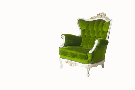 Luxurious armchair in white background の写真素材