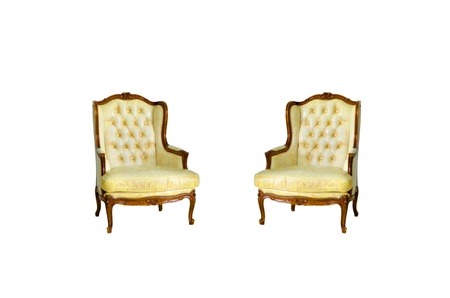 classical style Armchair sofa couch in vintage room の写真素材