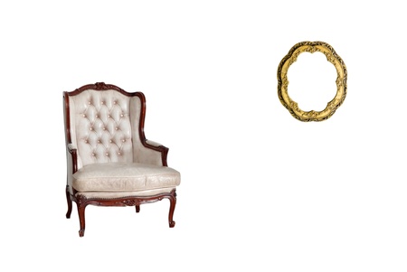 classical style Armchair sofa couch in vintage room の写真素材