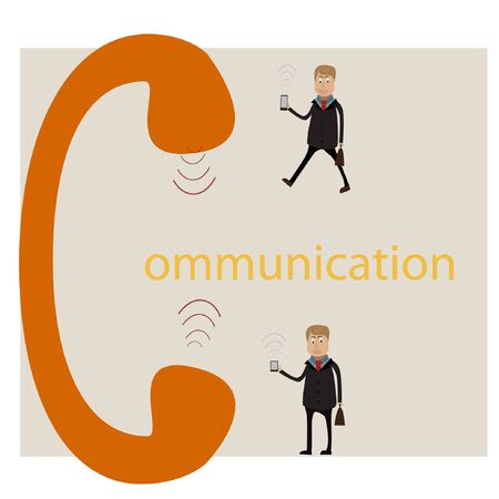 Global mobile communication vectorのイラスト素材