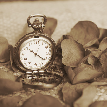 Vintage pocket watchの写真素材