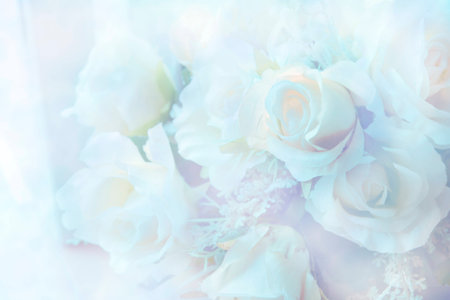 soft focus of beautiful flowers with color filtersの写真素材