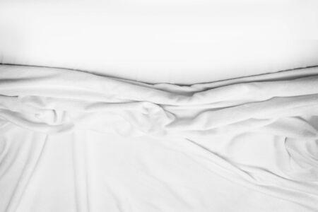 Top view of f bedding sheets and pillowの写真素材