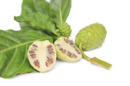 Exotic Fruit - Noni on white backgroundの写真素材