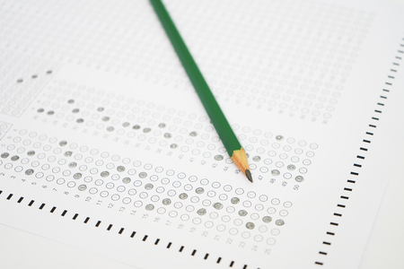 test form with pencilの写真素材