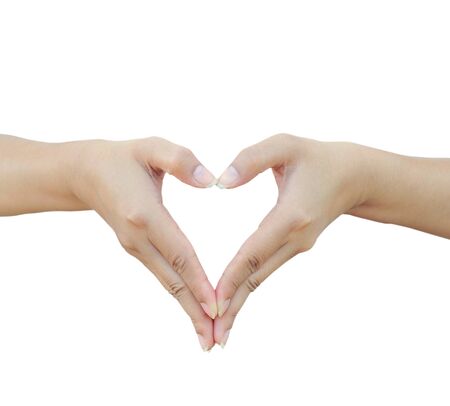 Hands shaping a heartの写真素材
