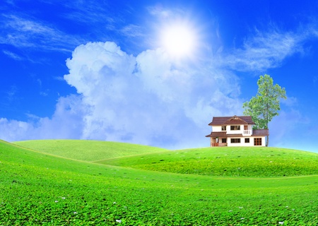 home in the mountainsの写真素材