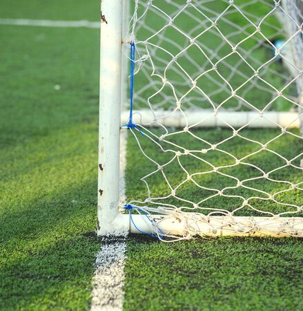  Behind the soccer or football goal の写真素材