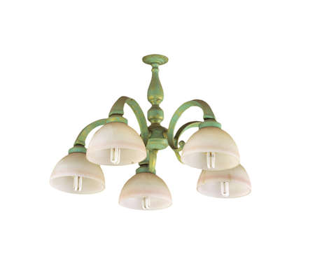 vintage lamp isolated on white の写真素材