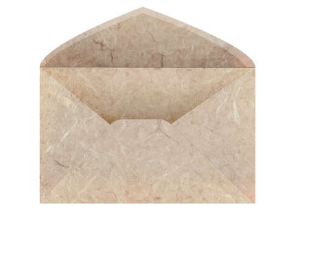 Mulberry paper envelope isolated on white background.