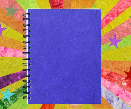stack of ring binder book or brown notebook の写真素材